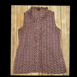 2/$30 Banana Republic Ruffled Front Top Small S